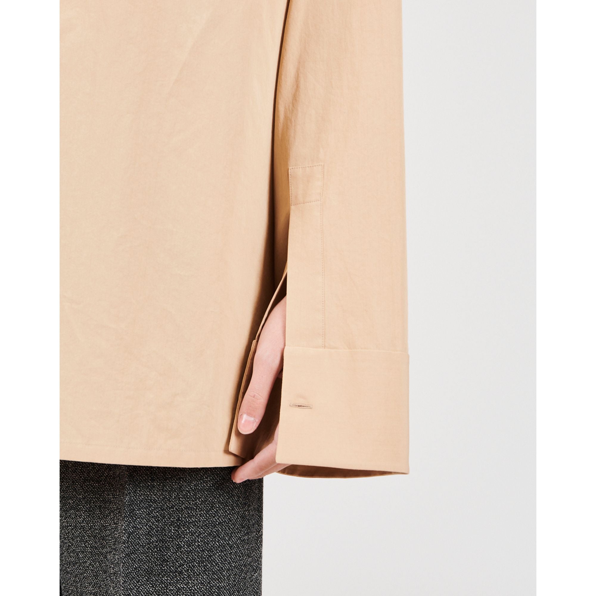 Women Back To Front Shirt - Cafe Latte
