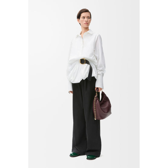 Women Belted Shirt - Optic White