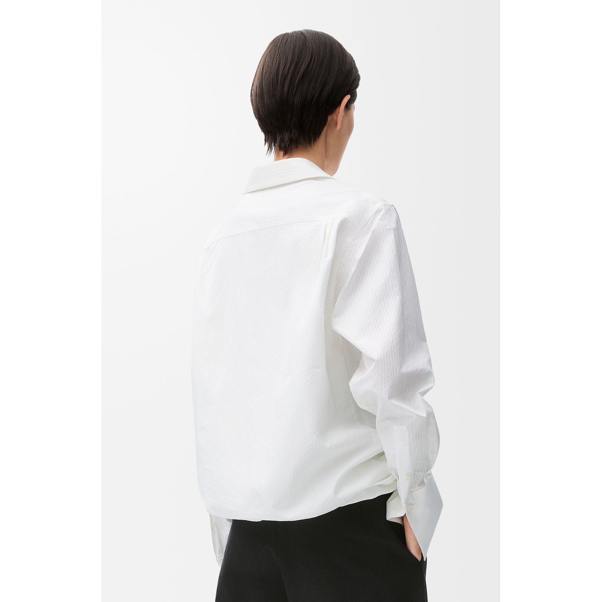 Women Belted Shirt - Optic White
