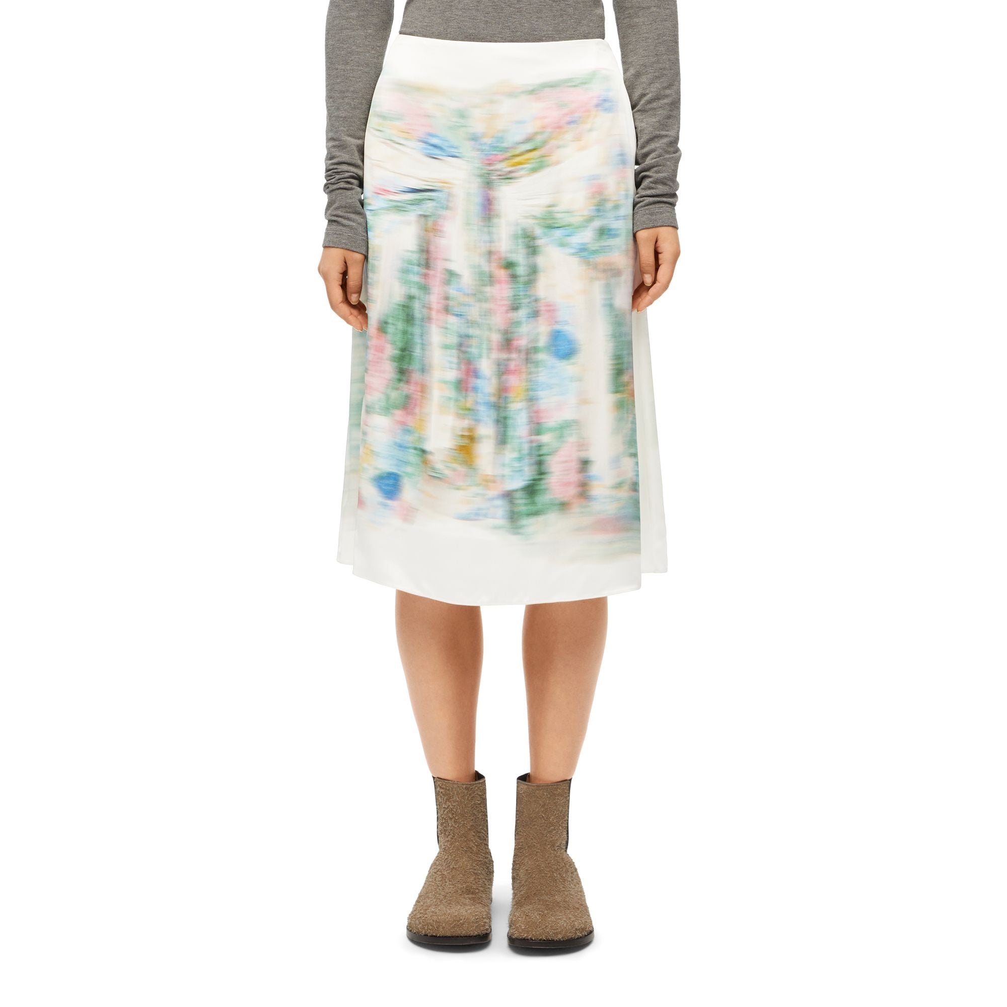 Women Skirt - White/Multicolor