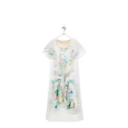 Women Blurred Dress - White/Multicolor