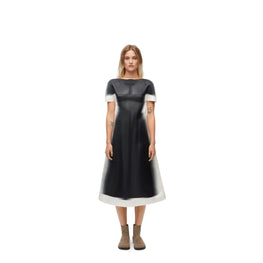 Women Blurred Dress - Black/White