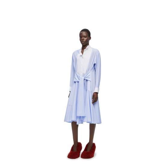 Women Shirt Dress - Soft Blue