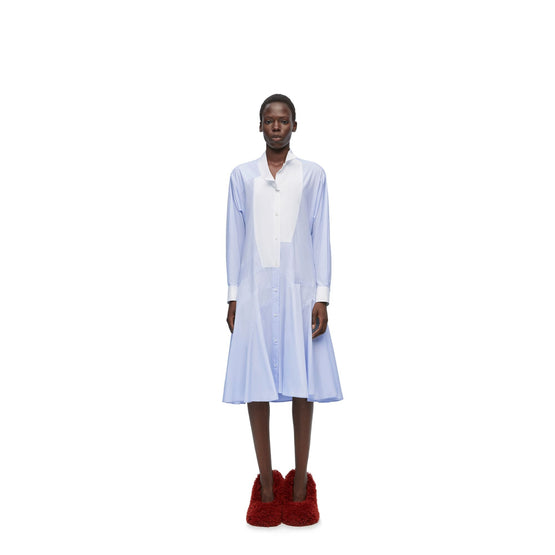 Women Shirt Dress - Soft Blue