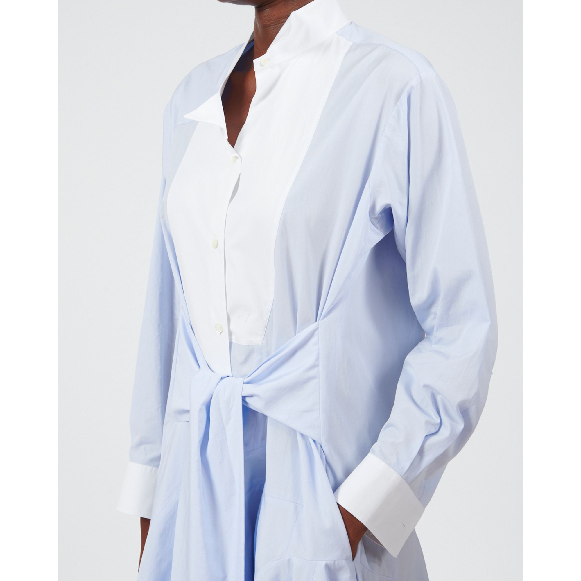 Women Shirt Dress - Soft Blue