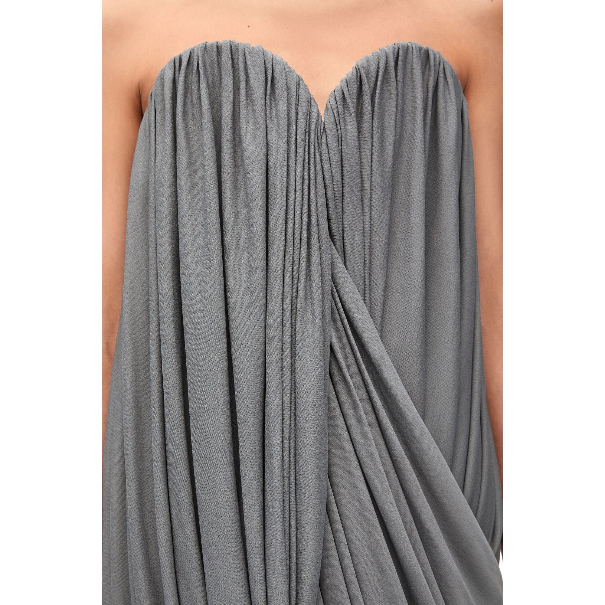 Women Bustier Dress - Dark Grey