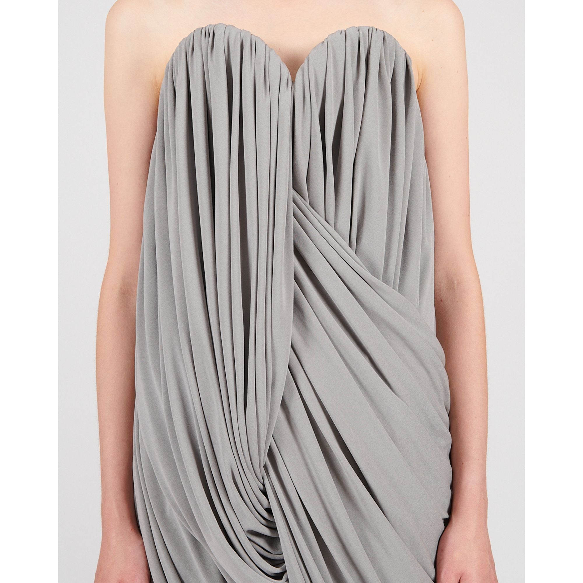 Women Bustier Dress - Dark Grey