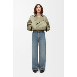 Women High Waisted Jeans Af - Washed Blue