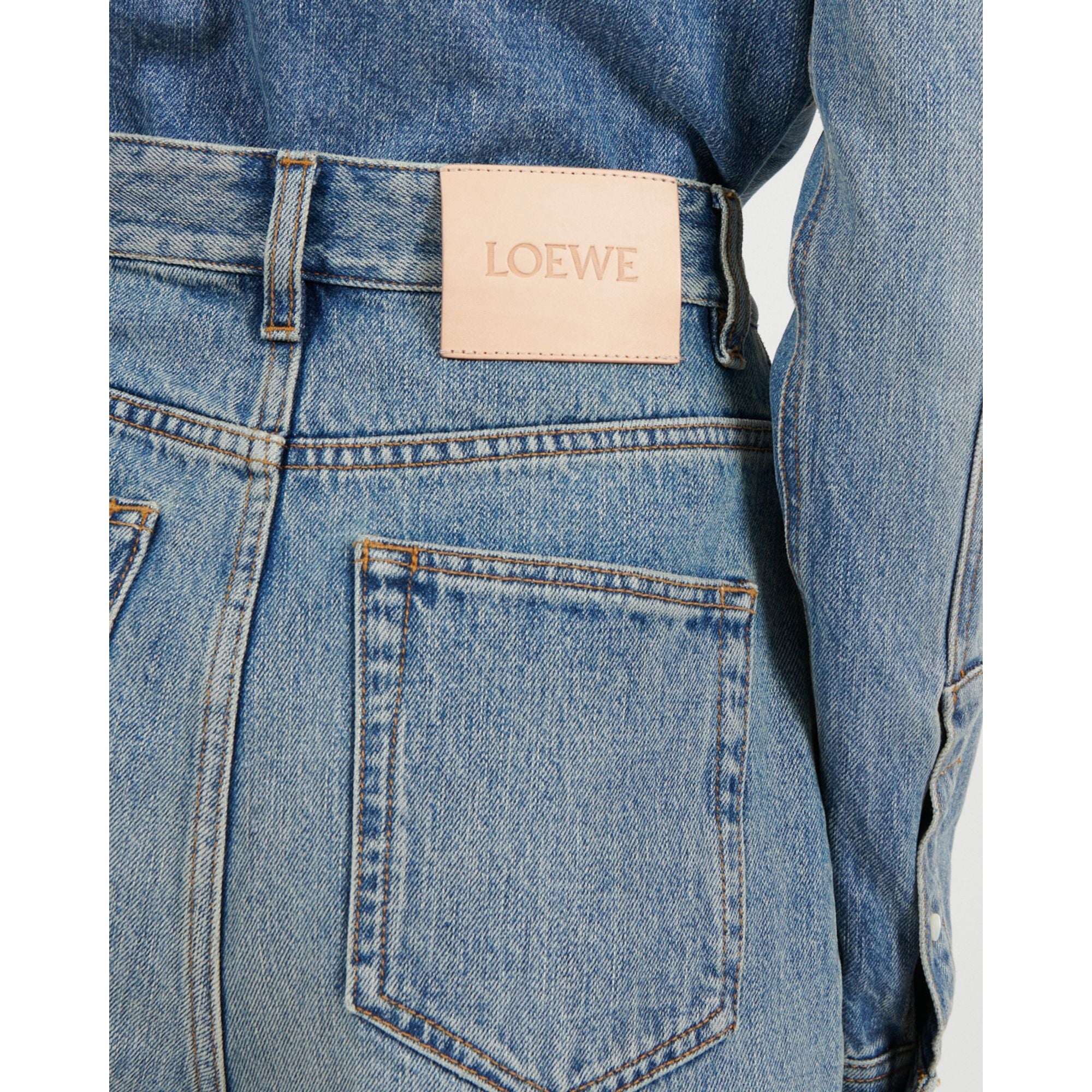 Women High Waisted Jeans Af - Washed Blue