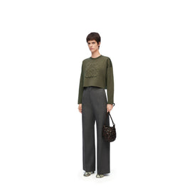 Women Anagram Sweater - Khaki Green