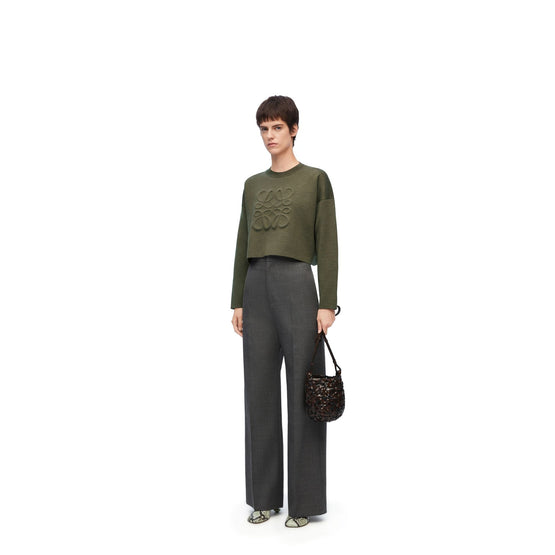 Women Anagram Sweater - Khaki Green