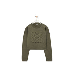 Women Anagram Sweater - Khaki Green