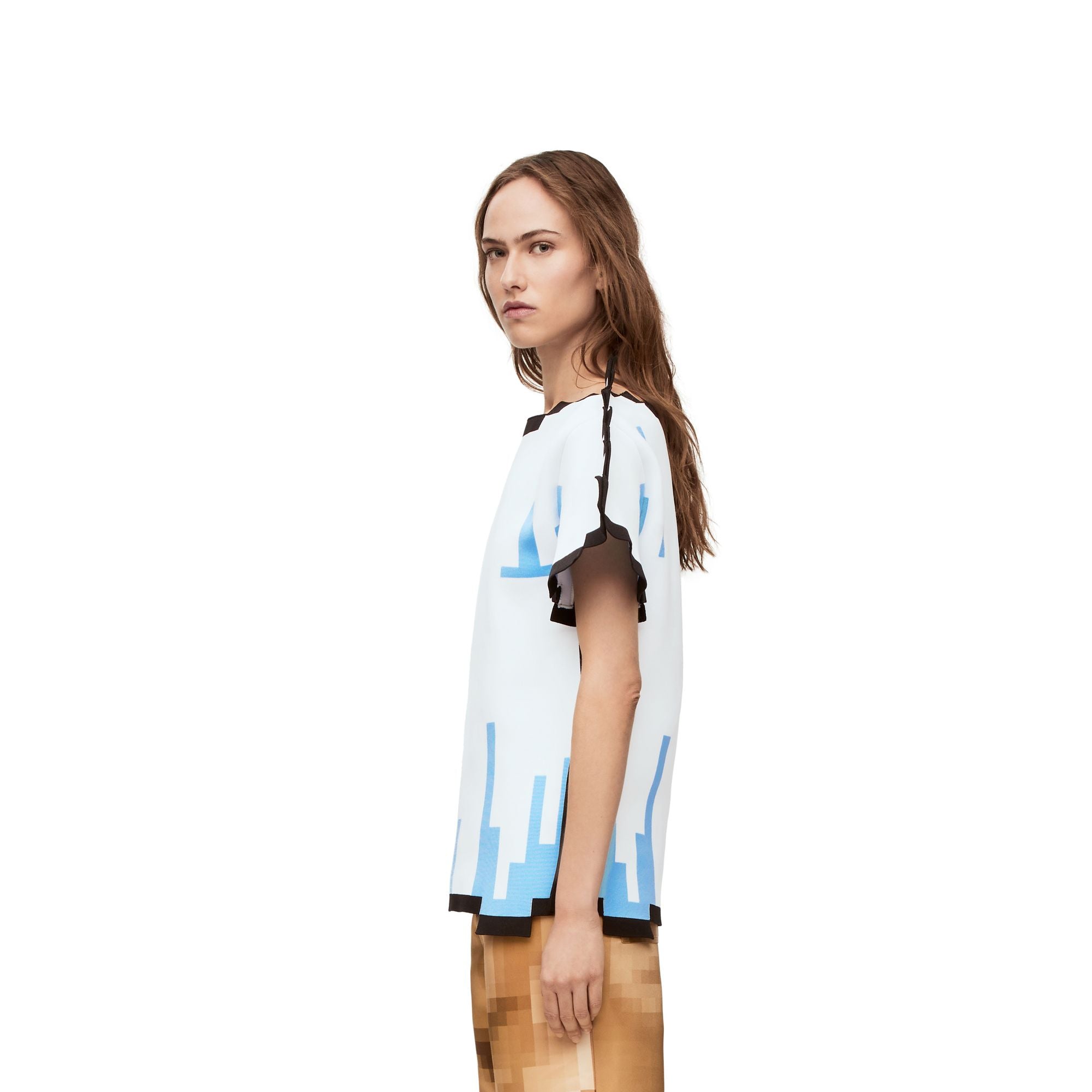 Women Pixelated Top - White