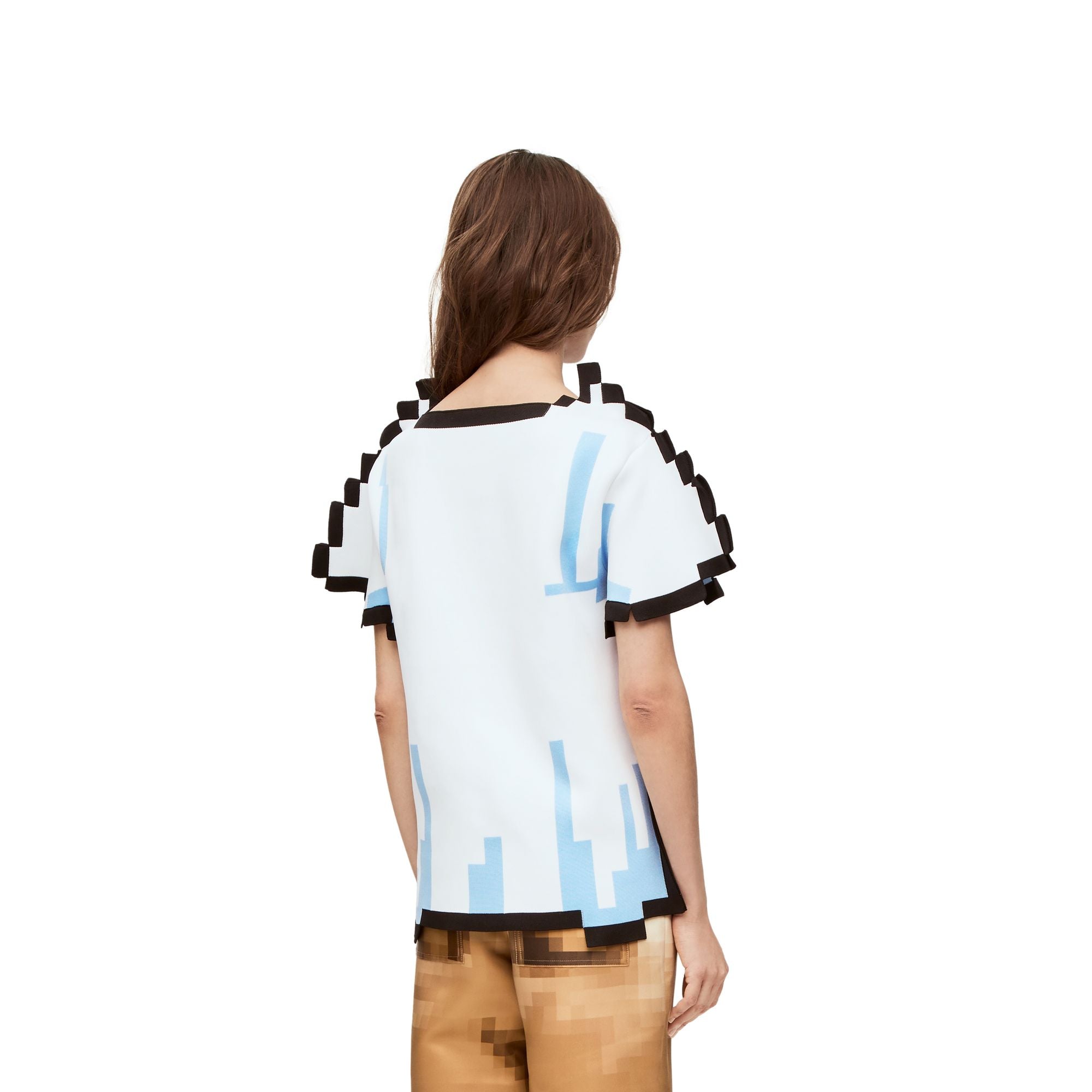 Women Pixelated Top - White