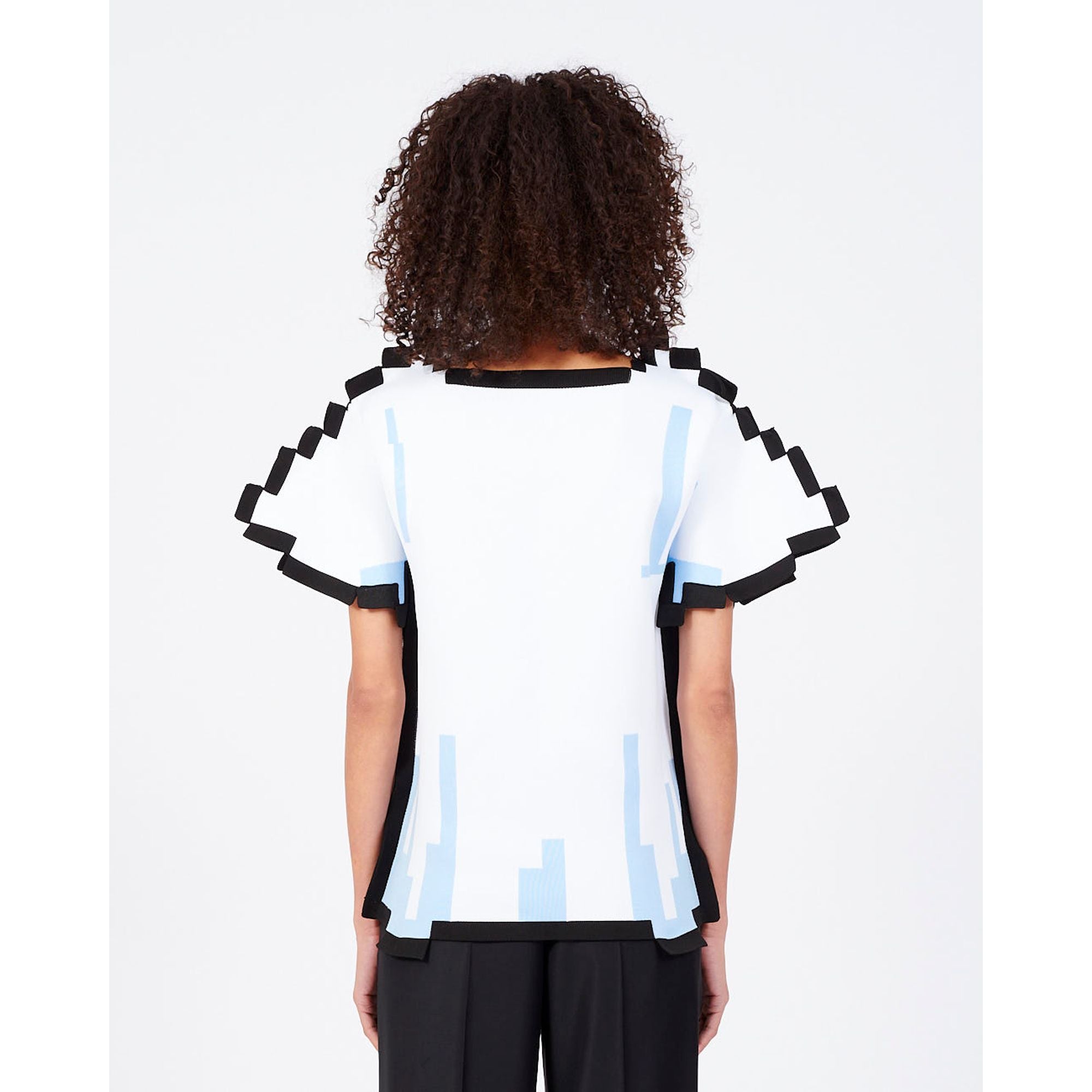 Women Pixelated Top - White