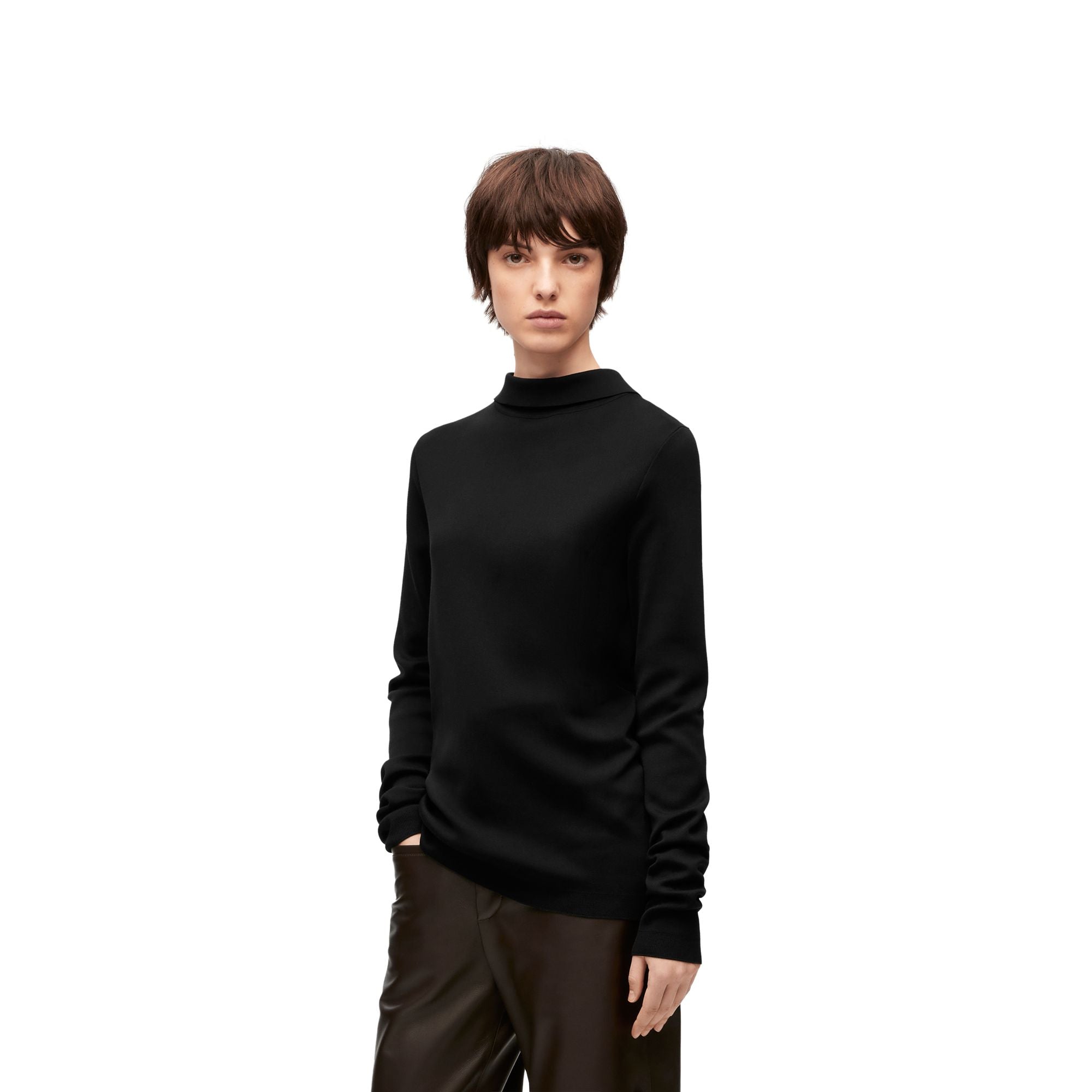 Women Back To Front Sweater - Black