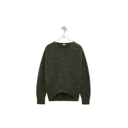 Women Trompe L'Oeil Sweater - Khaki Green Melange