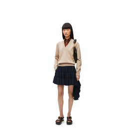 Women Trompe L'Oeil Sweater - Beige/Brown