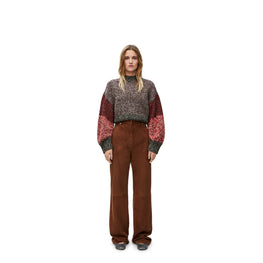 Women Sweater - Khaki Green/Multicolor