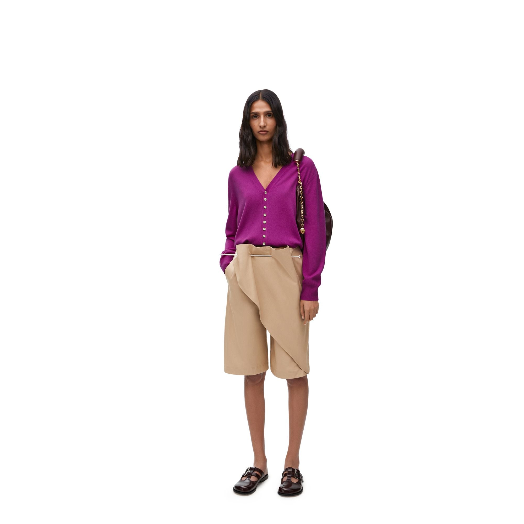 Women Embellished Cardigan - Violet