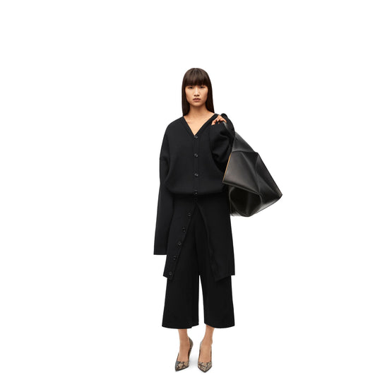 Women Cropped Trousers - Black