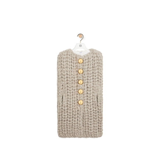 Women Sleeveless Cape - Beige