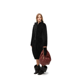 Women Balloon Coat - Black