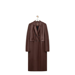 Women Double Breasted Coat - Dark Chocolate
