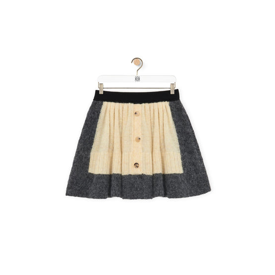 Women Skirt - Yellow/Grey