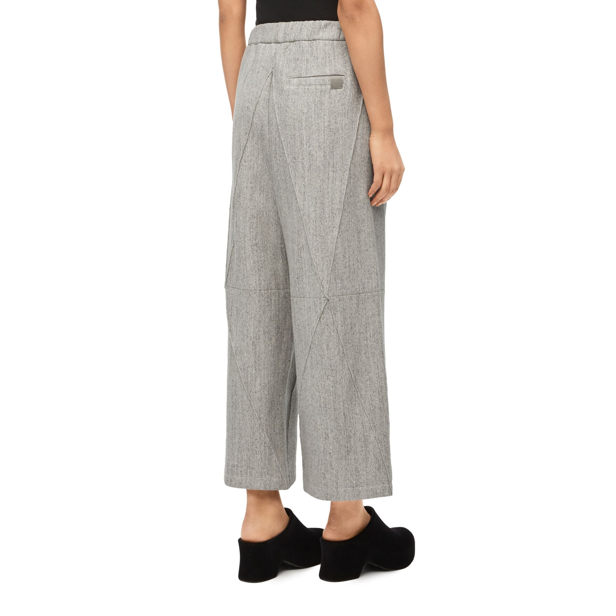 Women Puzzle Fold Trousers - Light Grey