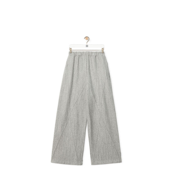 Women Puzzle Fold Trousers - Light Grey