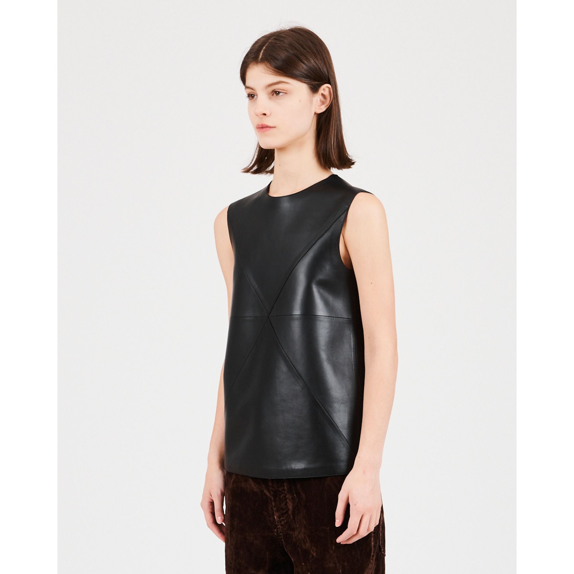 Women Puzzle Fold Top - Black