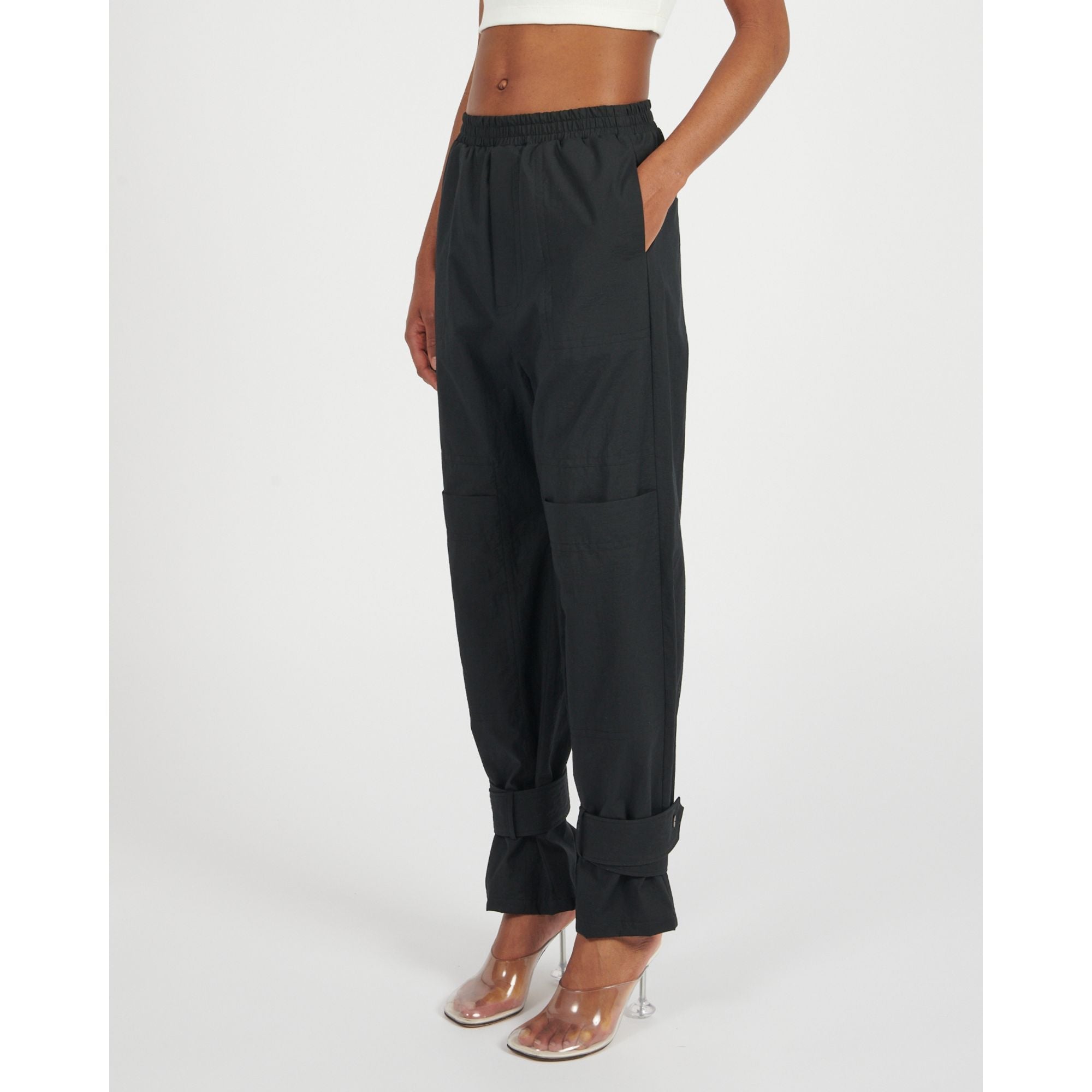 Women Cargo Trousers - Black