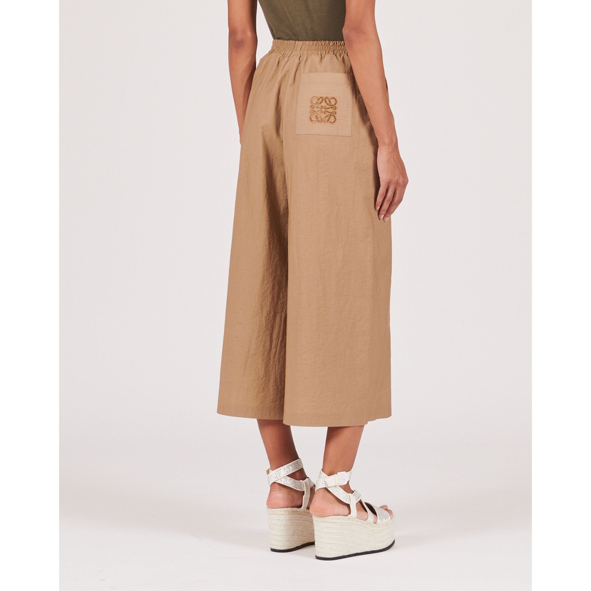 Women Cropped Trousers - Havana