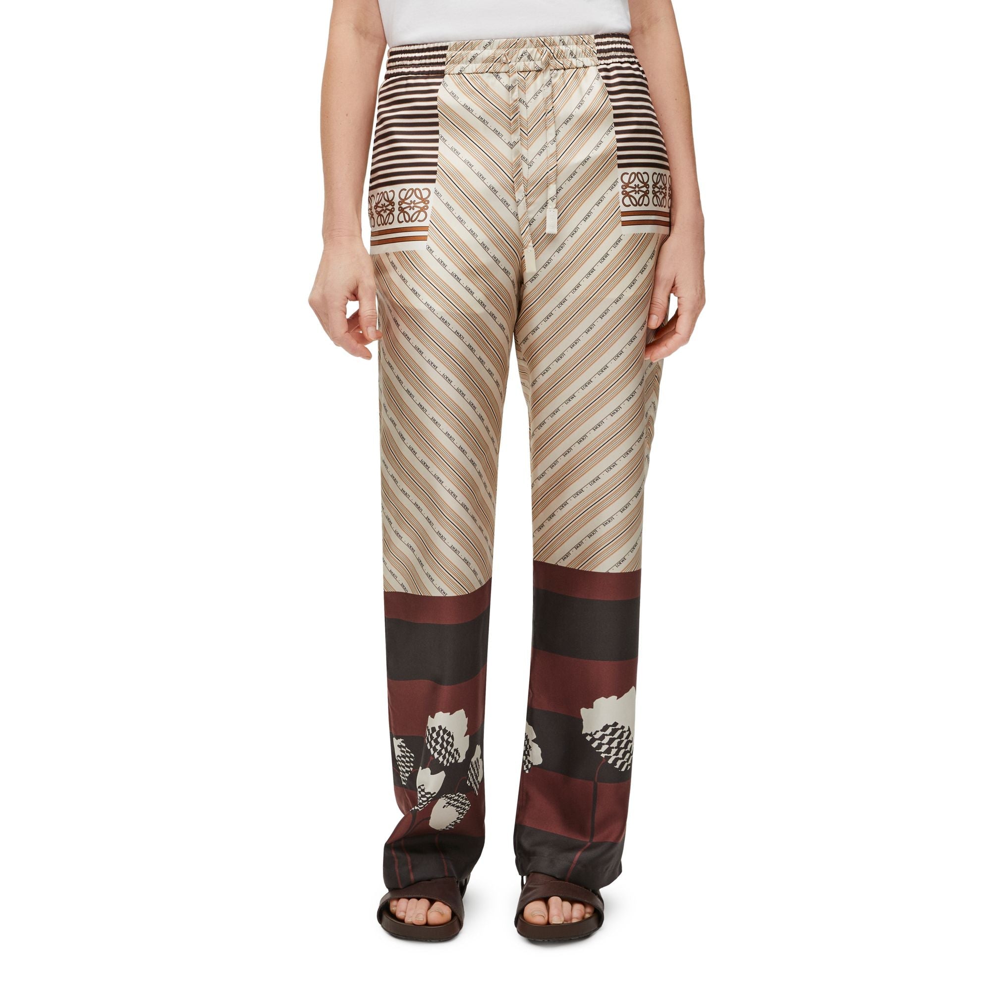 Women Pyjama Trousers Af - Light Beige/Multicolor