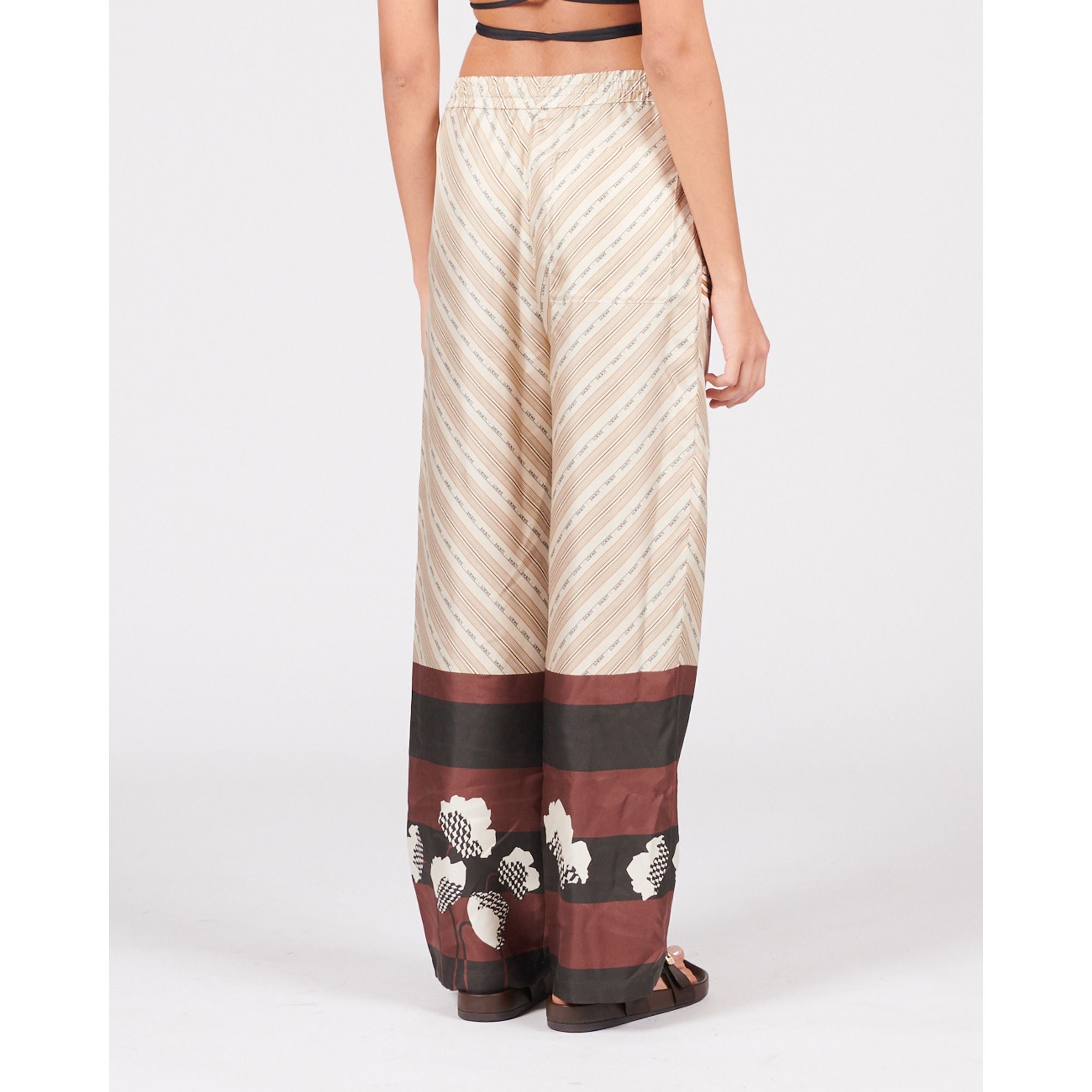 Women Pyjama Trousers Af - Light Beige/Multicolor