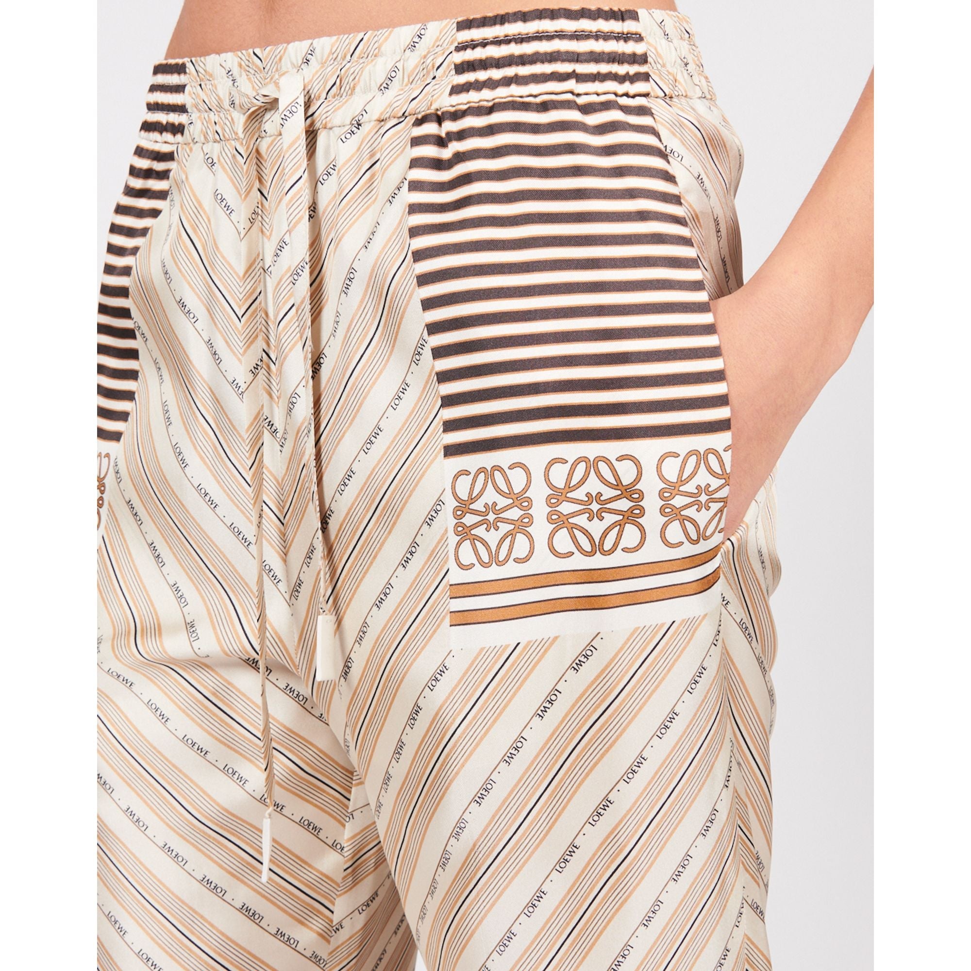 Women Pyjama Trousers Af - Light Beige/Multicolor