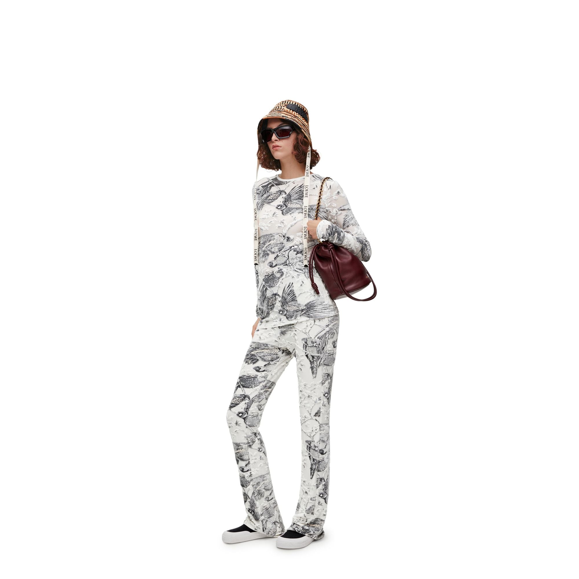 Women Trousers Af - Off White /Multicolor