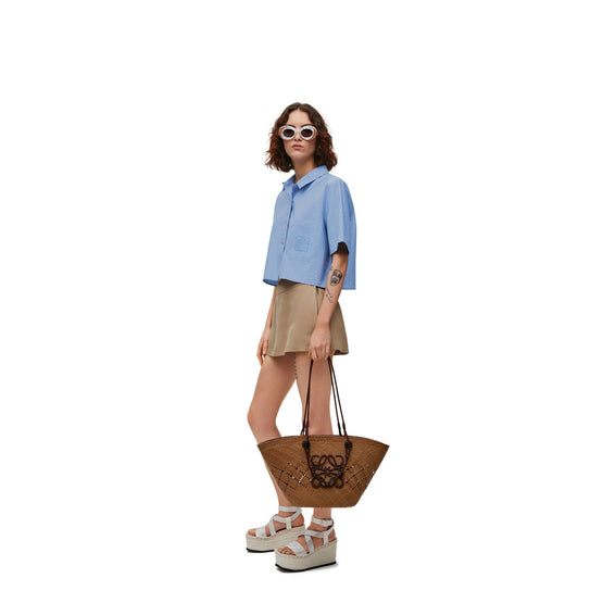 Women Cropped Shirt - Daybreak Blue