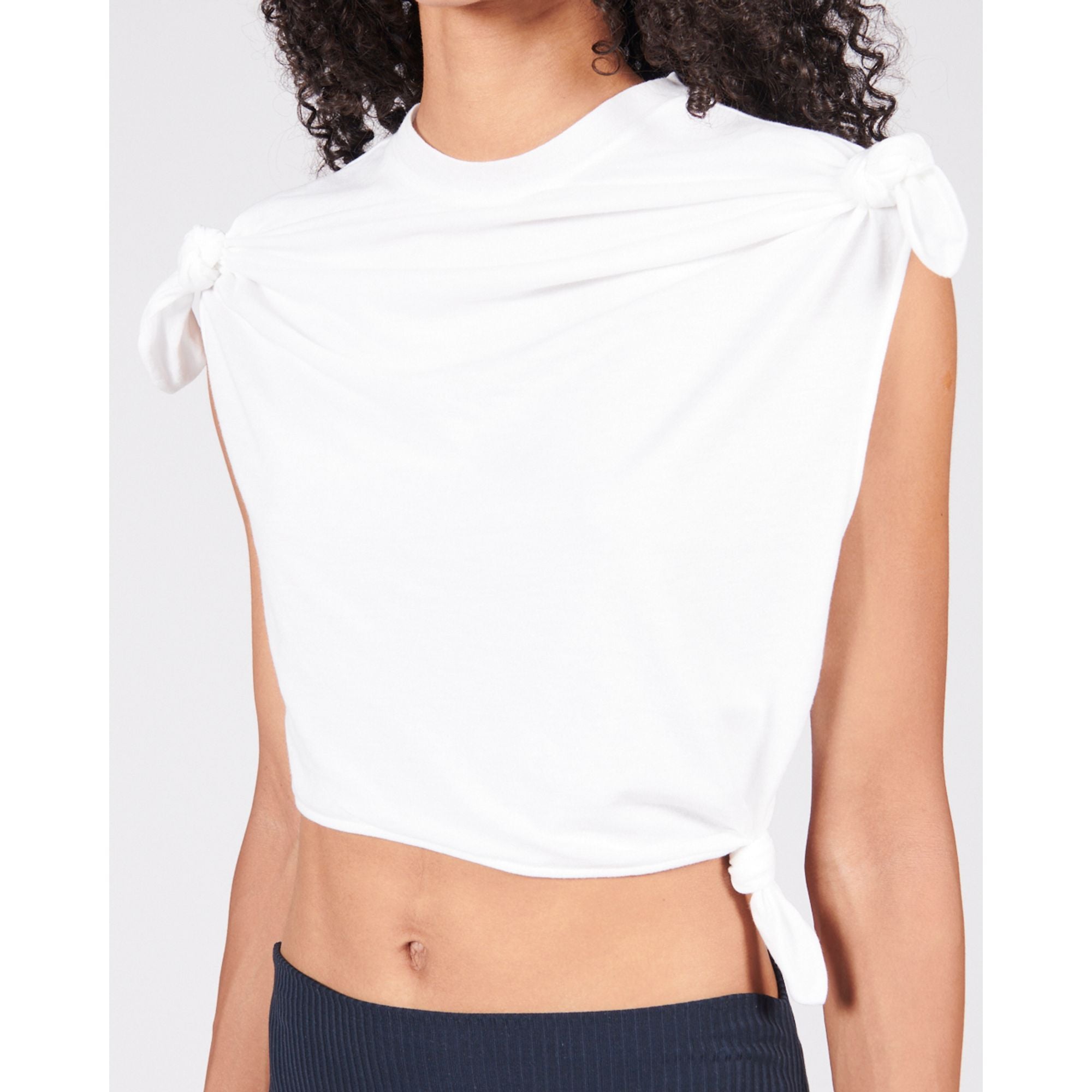 Women Knot Top - White