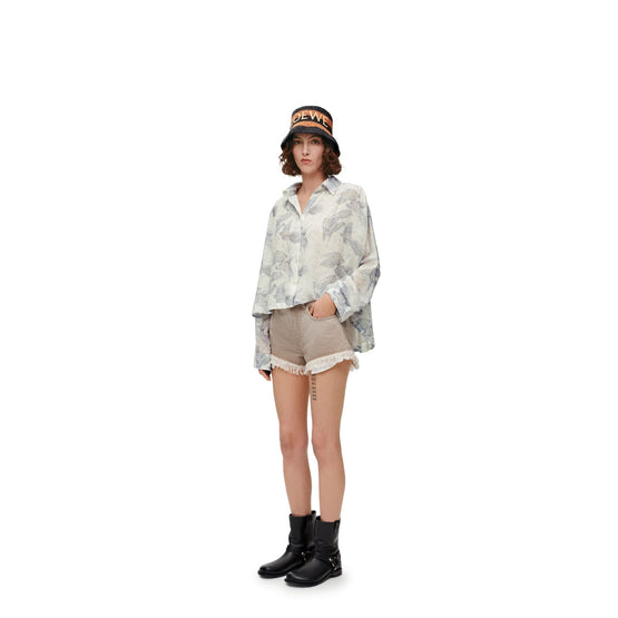 Women Trapeze Shirt - Off White /Multicolor
