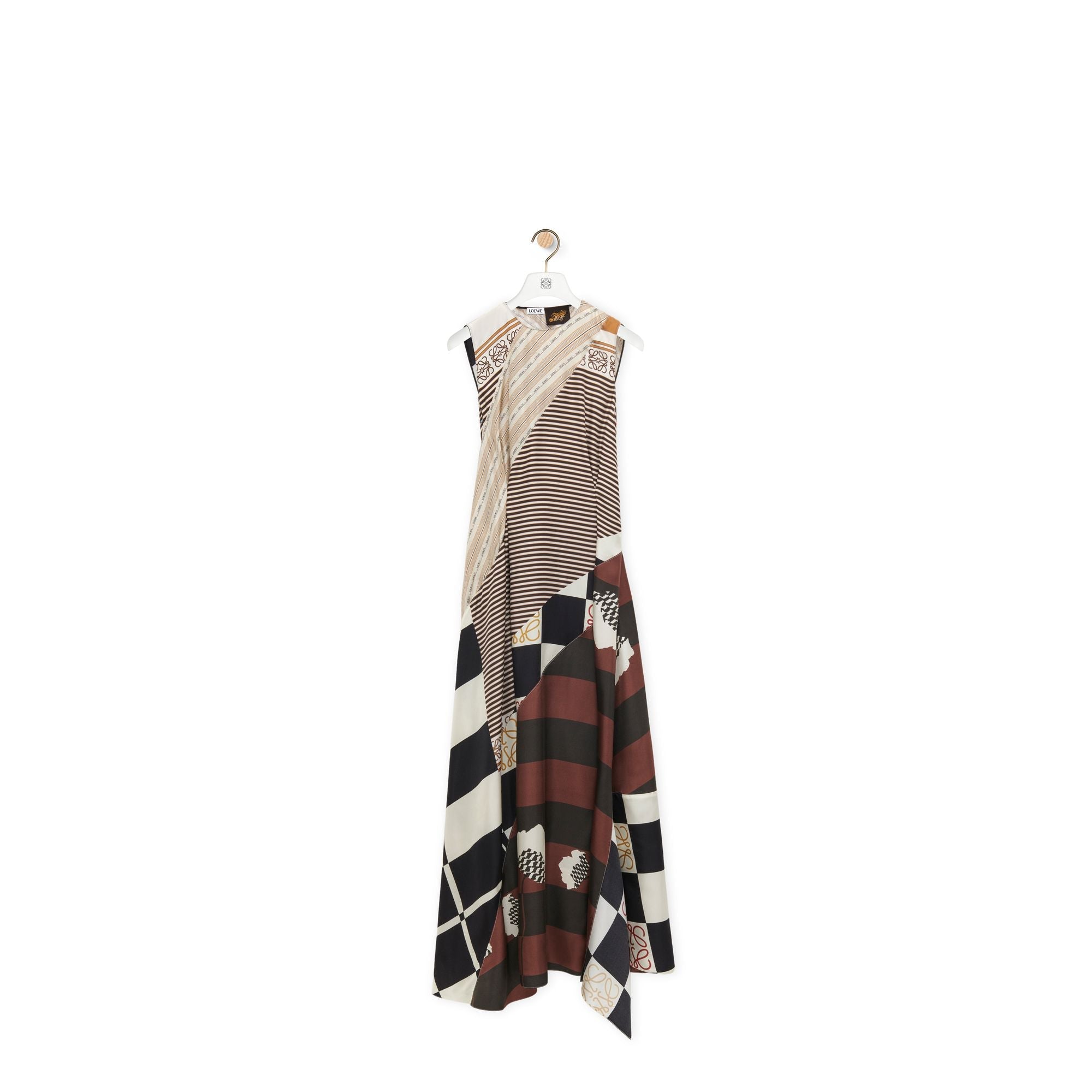 Women Cut-Out Dress - Light Beige/Multicolor