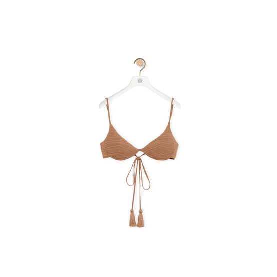 Women Crochet Bra Top - Beige