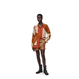 Women Shorts - Light Grey/Brown