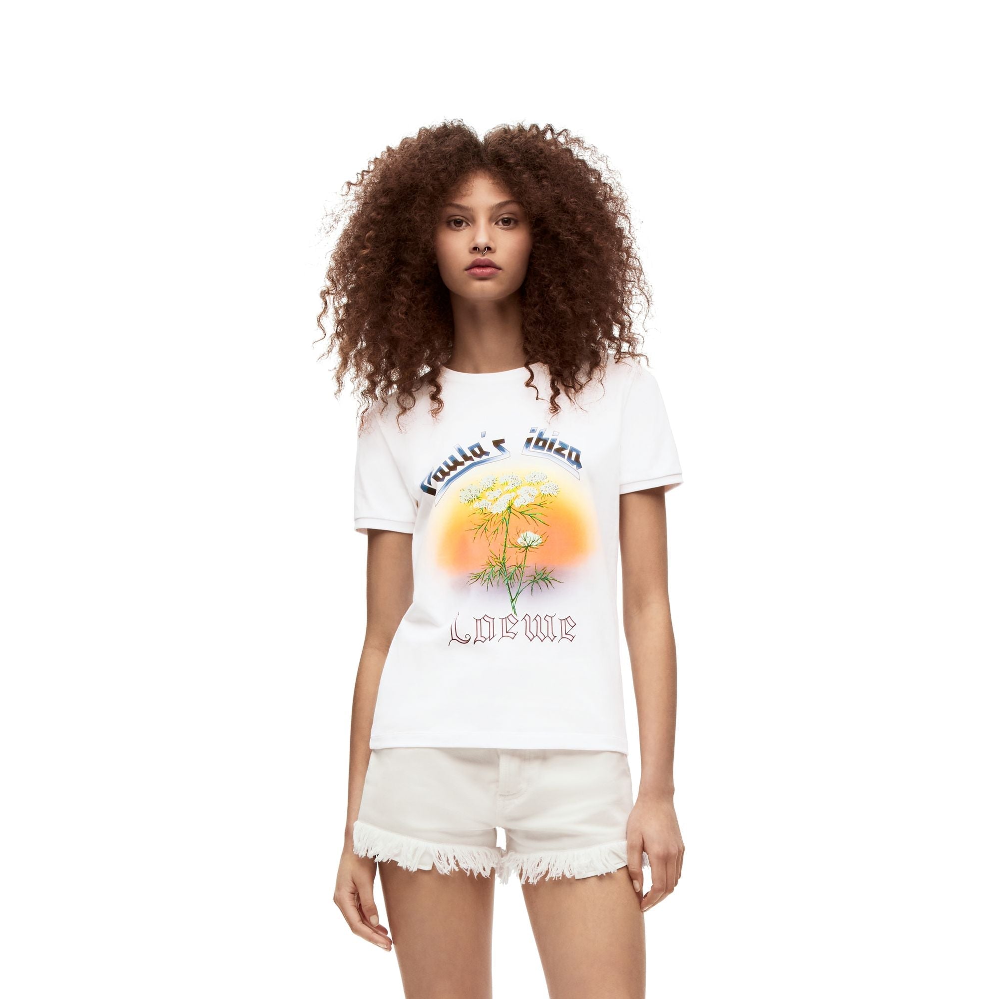 Women Fennel T-Shirt - White/Multicolor
