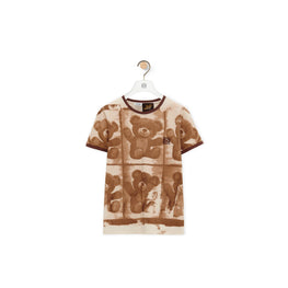 Women Slim Fit T-Shirt - Brown/Multicolor
