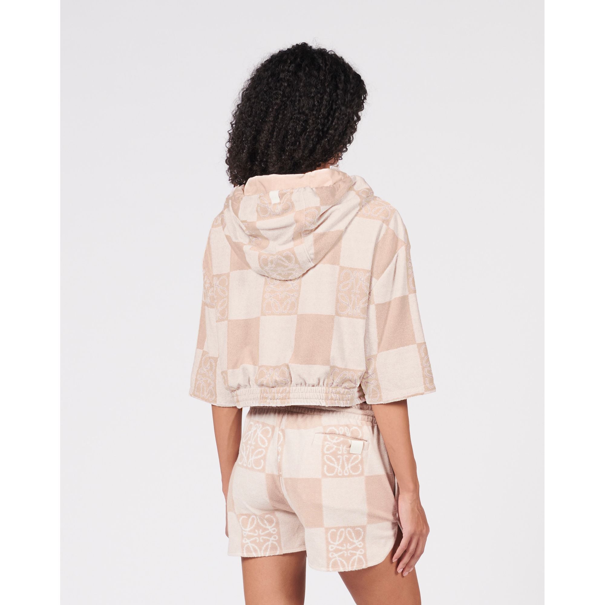 Women Cropped Hoodie - Tosca Beige