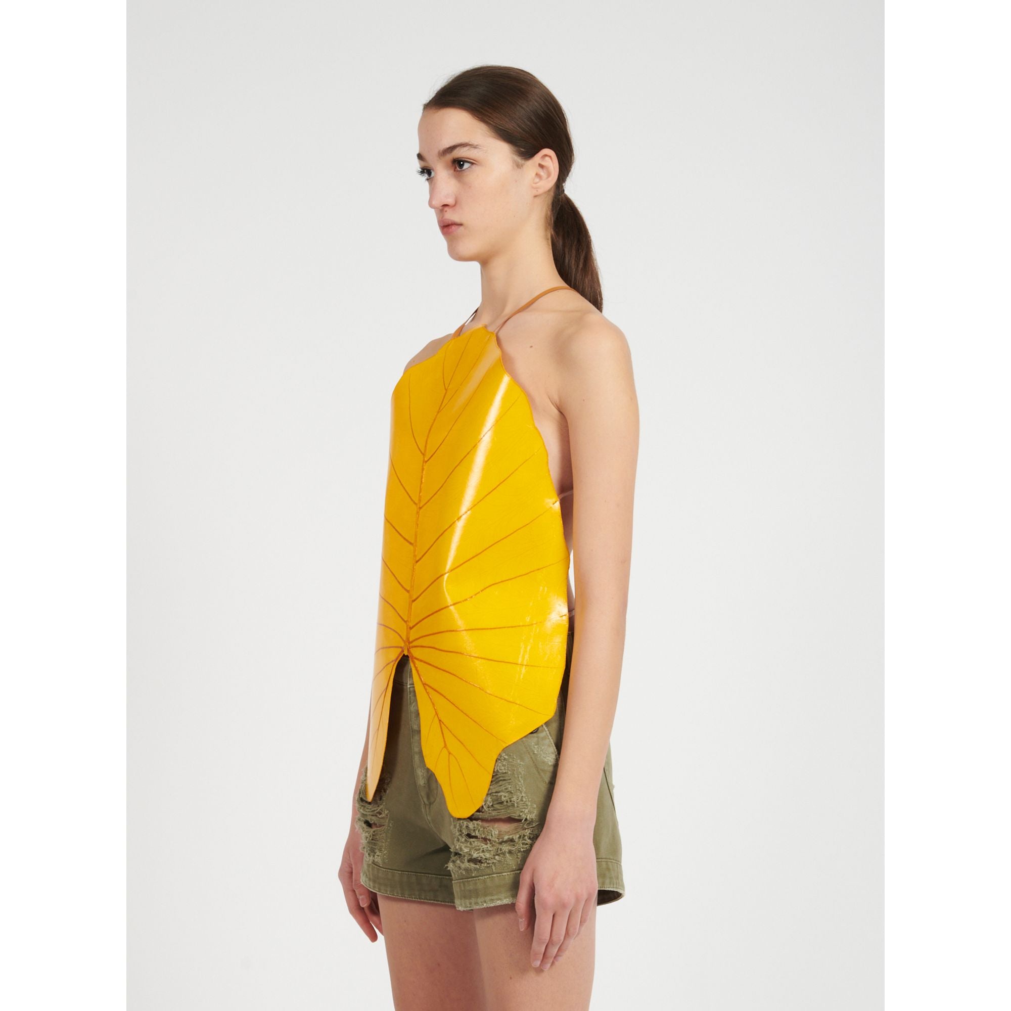 Women Leaf Top - Bright Orange