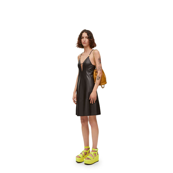 Women Strappy Dress - Dark Brown