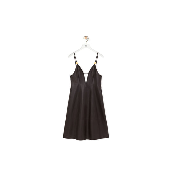Women Strappy Dress - Dark Brown